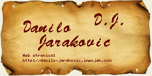 Danilo Jaraković vizit kartica